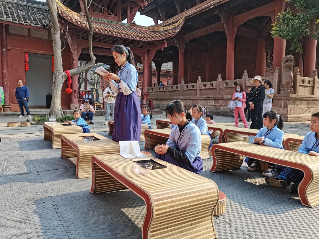 德阳文庙举行少儿茶艺体验研学活动(图2)
