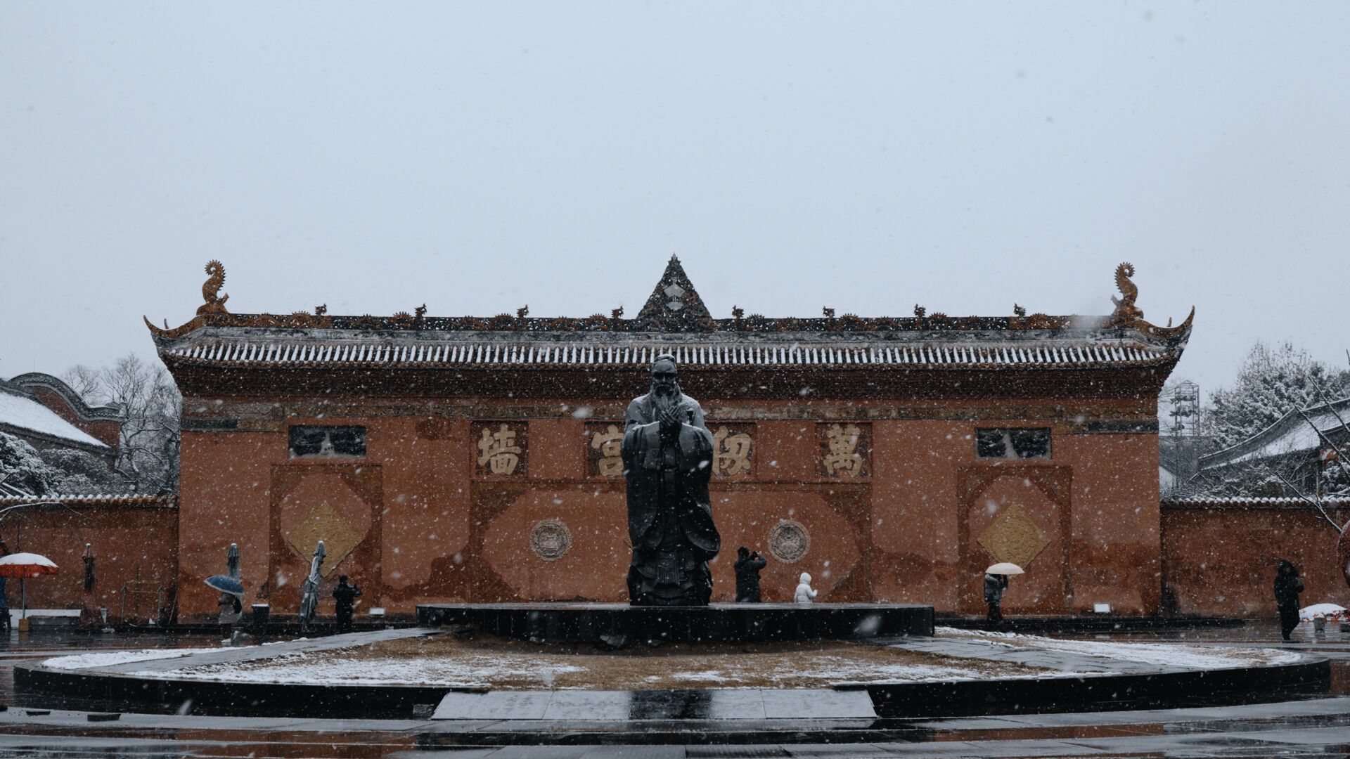 美哭了！德阳文庙的雪(图1)