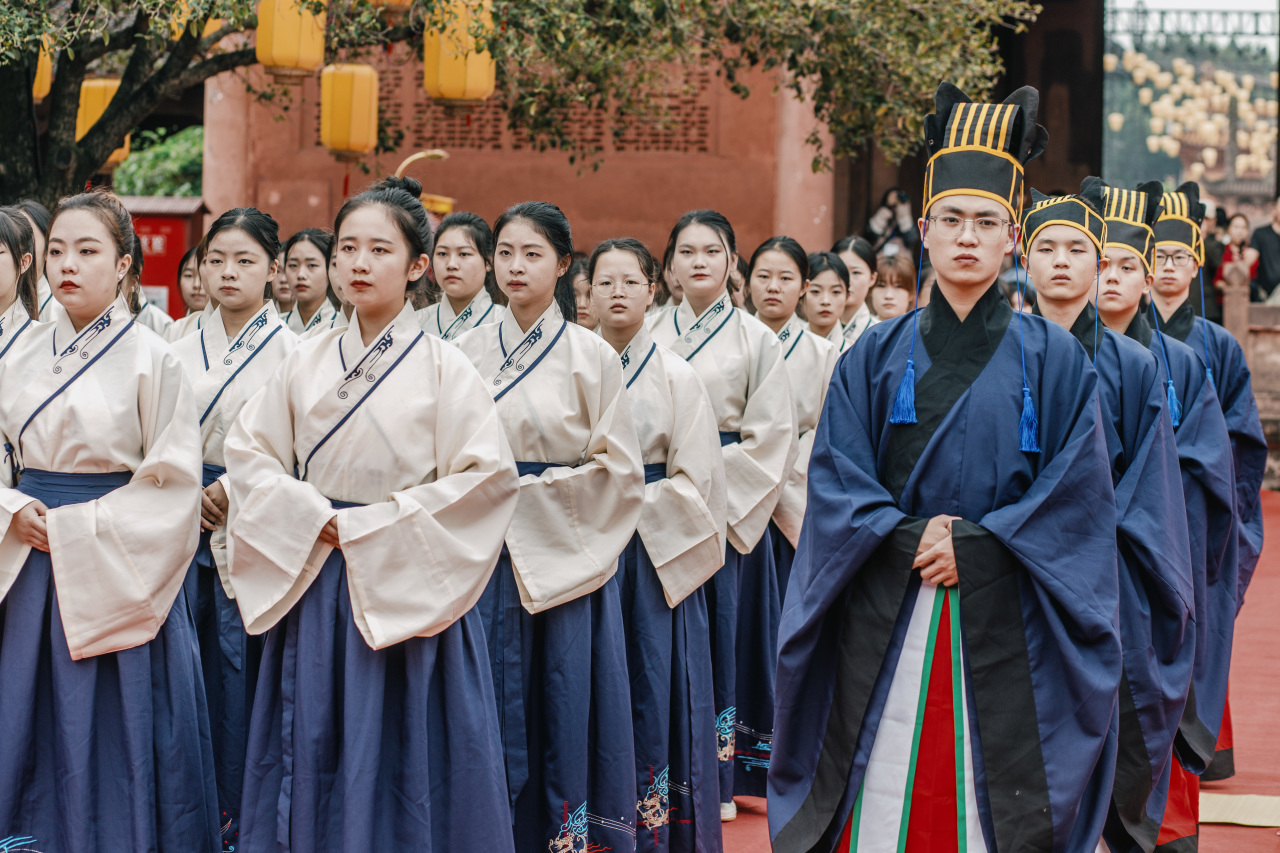 纪念孔子诞辰2575周年暨德阳文庙祭孔大典(图3)