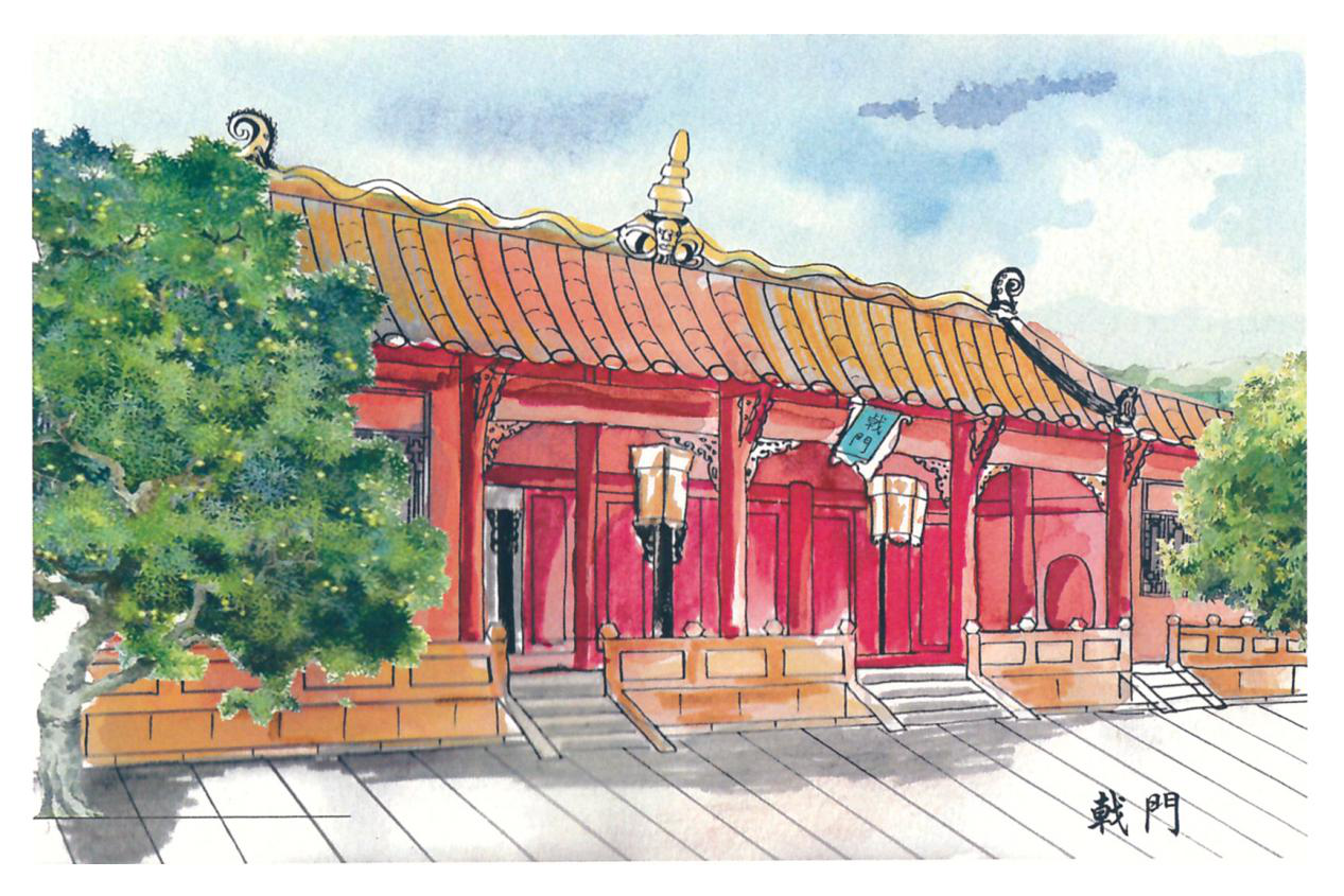 “遇见.德阳文庙”手绘明信片